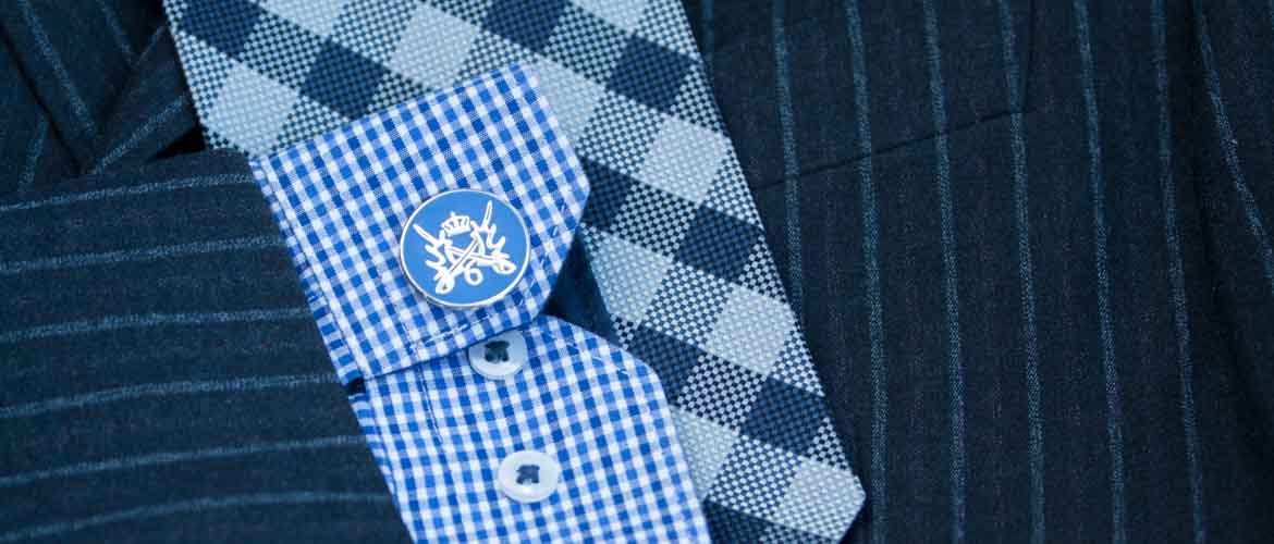hard emaille pins, manchetknopen met verenigingslogo
